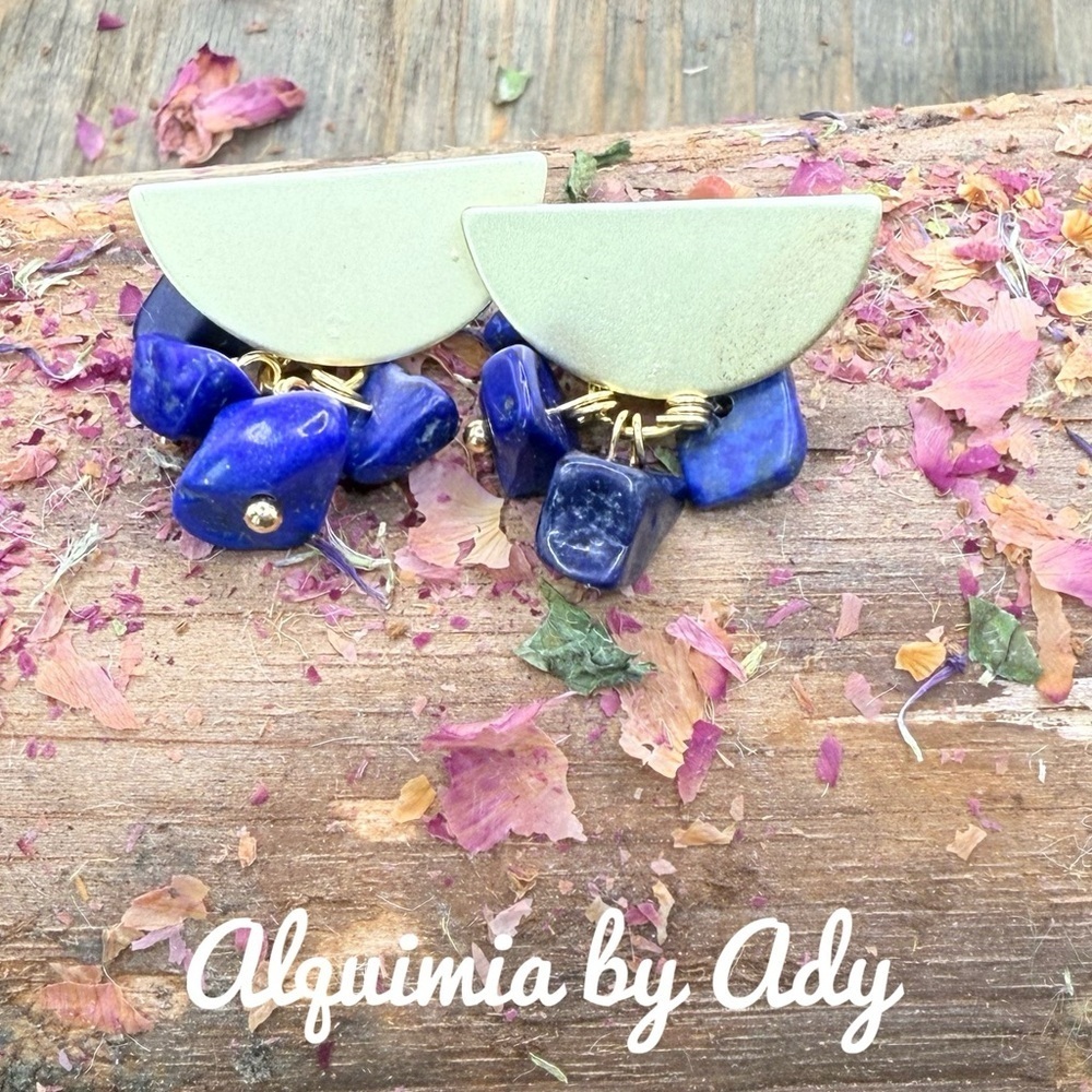 Alquimia Gold and Blue Earrings